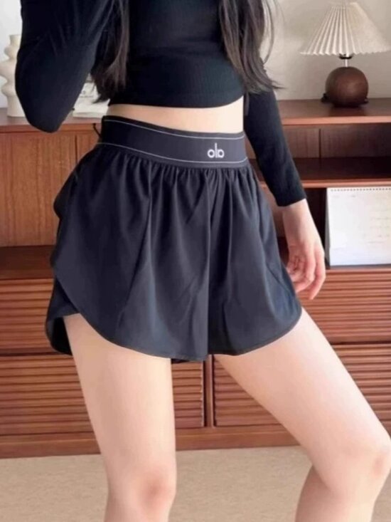 ALO Yoga Pants - 🎾Alo Collegiate Style Tennis Shorts Navy Blue Youthful Energetic and Versatile